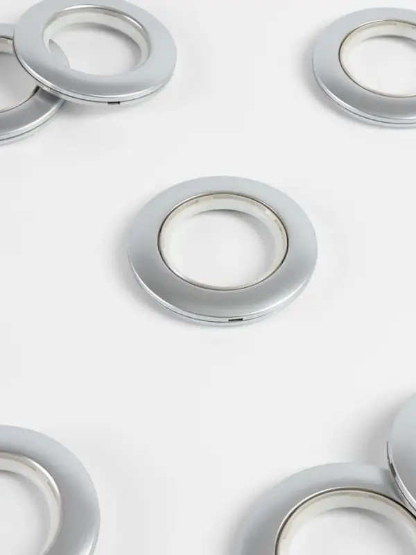 Люверсы для штор, d=4.1/7.5 см, 10 шт., цвет серебряный