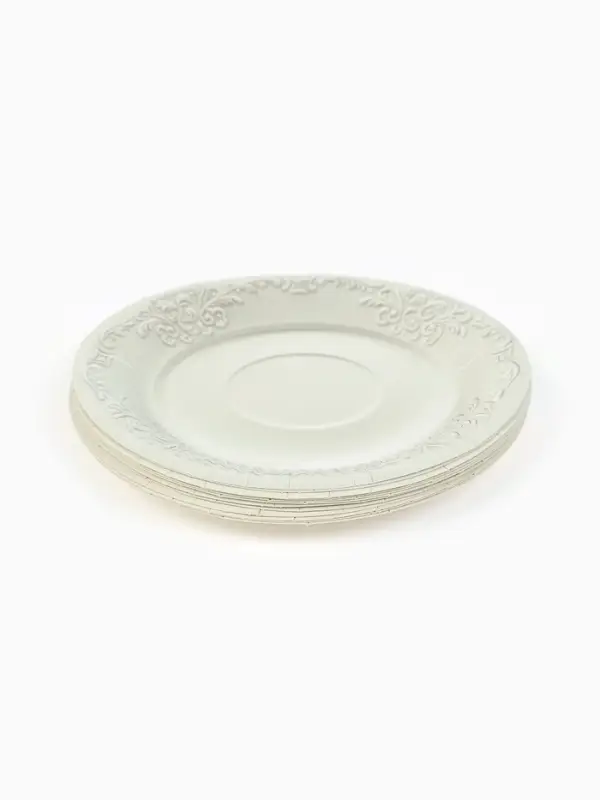 МП Набор бумажной посуды МП Набор бумажной посуды "Керамика белый, узоры", 12 персон