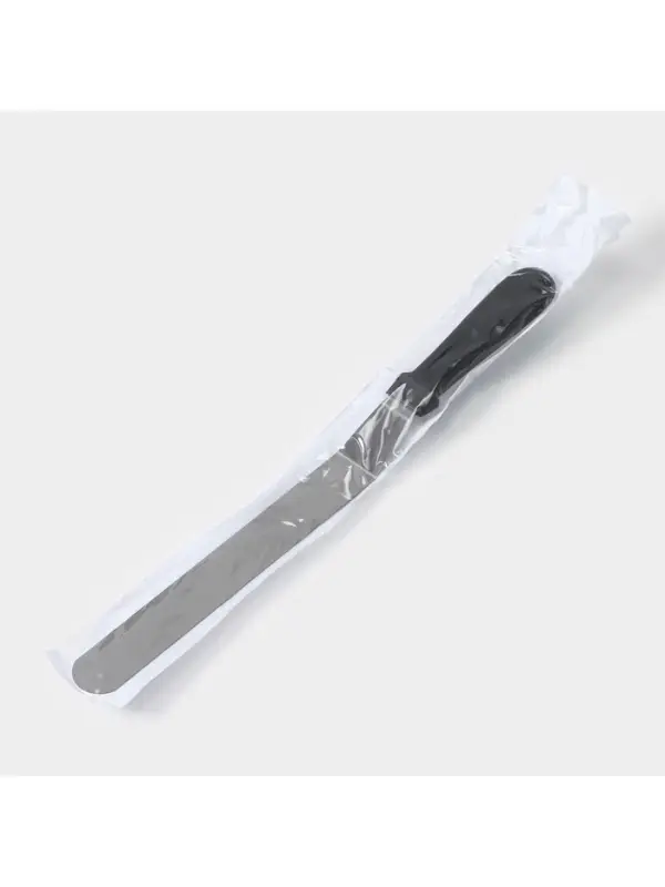 Кондитерская лопатка - палетка, изогнутая, 37 см, рабочая часть 25 см, чёрная