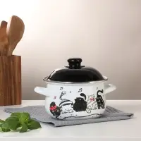 VETTA Хвостатые друзья Кастрюля эмалированная, 18см, 2,0л, индукция