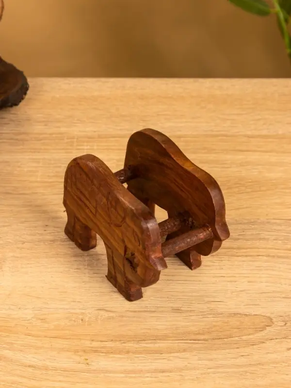 Подставка под горячее  Подставка под горячее "Слон" (набор 6 шт), 12х12х6,5 см, дерево шишам