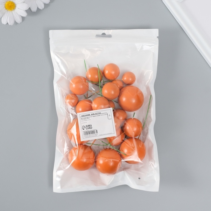 Декор для творчества Декор для творчества "Шарики оранж" d=2; 3; 3,5 и 4 см набор 20 шт