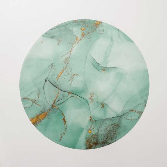 Салфетка сервировочная на стол «Камень», d=38 см, цвет зелёный