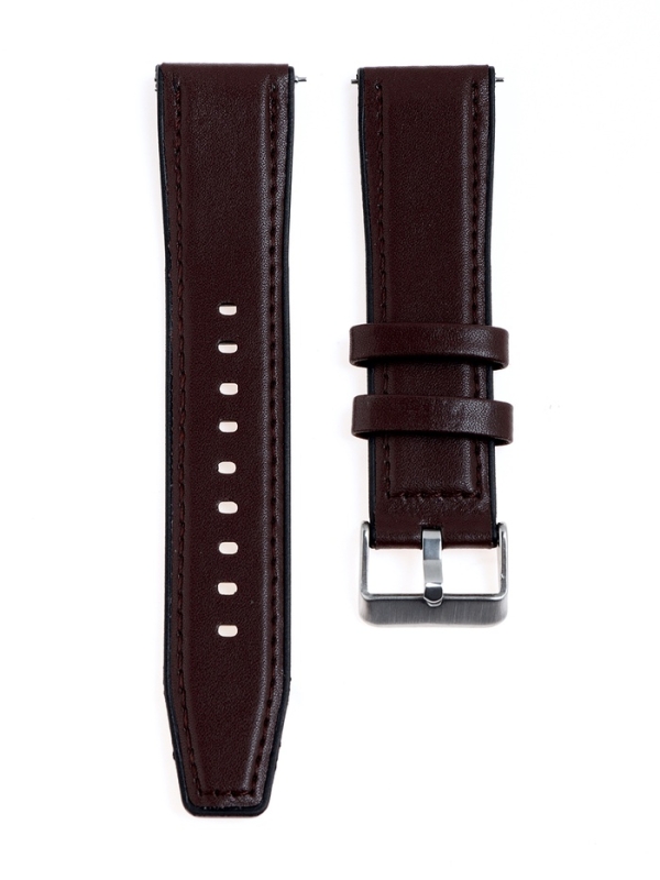 Ремешок для часов с быстросъемными шпильками, 22 мм, экокожа, l-22 см, коричневый