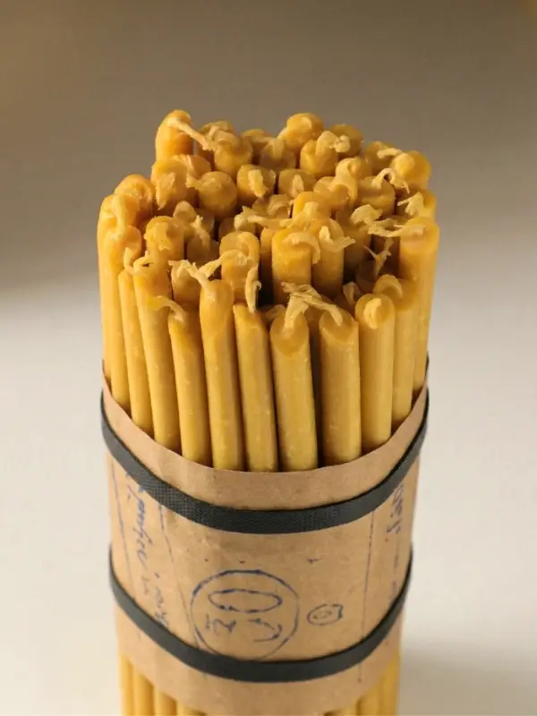 Свечи церковные медовые №30, упаковка 1 кг, парафин, медовое масло