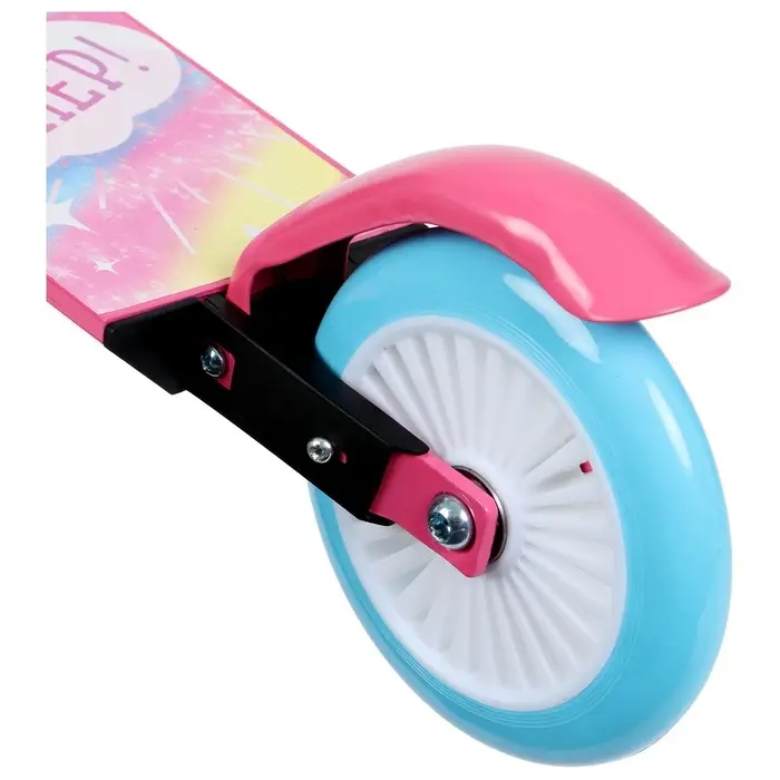 Самокат-снегокат 2 в 1 Snow Cat, колёса 120 мм, голубой, розовый