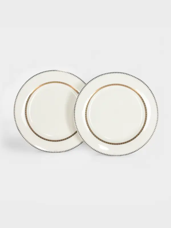 Тарелки WY Grace, d=20.5 см, набор 2 шт., фарфор, белые