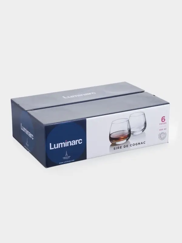 Стаканы Luminarc Sire de cognac, 300 мл, набор 6 шт., стекло, прозрачные