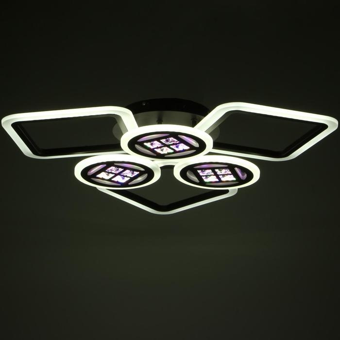 Люстра с ПДУ 1157/6CF LED 144Вт 3000-6000К диммер кофе 73х73х10 см BayerLux