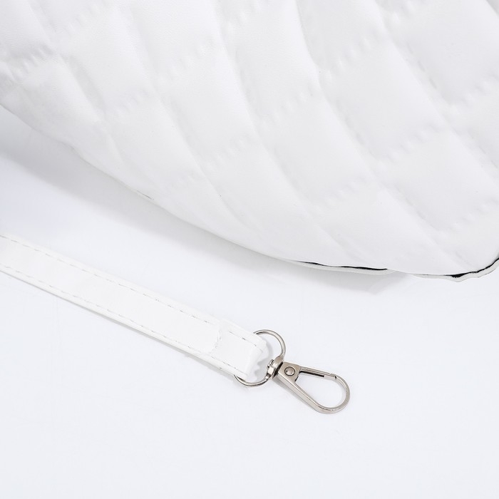 Сумка-багет на молнии, цвет белый Сумка-багет на молнии, цвет белый