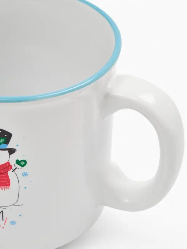 Кружка чайная новогодняя &laquo;Снеговики&raquo;, 530 мл