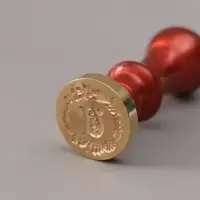 Печать для сургуча с пластиковой ручкой &laquo;Венок с буквой U&raquo;, 2.5&times;2.5&times;6.3 см