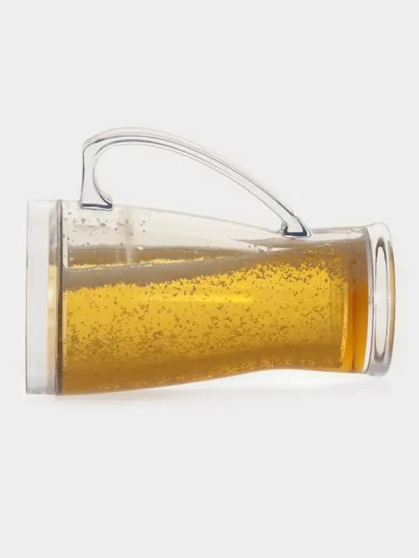 Кружка для пива охлаждающая, 420 мл, пластик, прозрачная