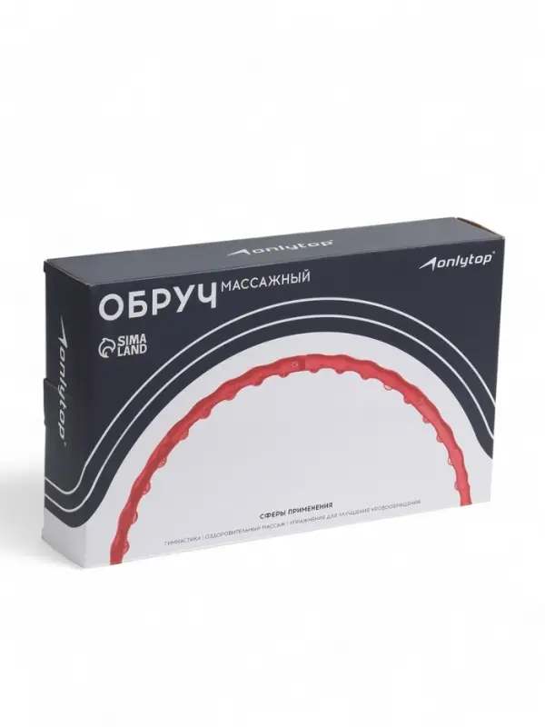 Обруч массажный ONLYTOP, d=98 см, разборный, разноцветный