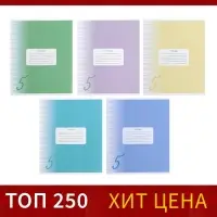 Тетрадь 12 листов в узкую линию Calligrata «Пятёрка», обложка мелованный картон, МИКС