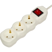 Сетевой фильтр BigTech ST310-3-W(3р/3м/10А/2,2кВт/3х0,75 мм2/белый)