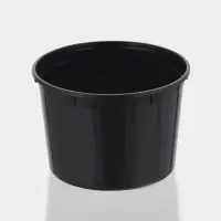 Контейнер пластиковый одноразовый &laquo;Супница&raquo;, 500 мл, 11.2 см, чёрный