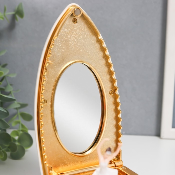 Шкатулка музыкальная механическая Шкатулка музыкальная механическая "Ретро утюг" белый 9х16х12 см