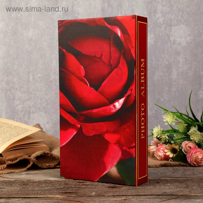 Фотоальбом на 300 фото 10х15 см  Фотоальбом на 300 фото 10х15 см "С любовью. Роза" 33,5х17,5 см