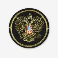 Термоаппликация «Герб», 6×6 см, фасовка 10 шт., цвет золотой