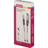 Ручка гелевая неавтомат. Attache Gelios-010 черный стерж, 0,5мм,манж