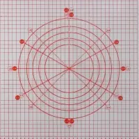 Коврик для выпечки и раскатки теста с разметкой, армированный, силикон, 50&times;40 см, красный