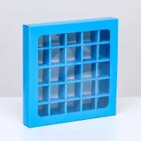 Коробка для конфет 25 шт., 22×22×3.5 см