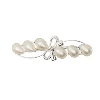 Заколка - автомат для волос &laquo;Жемчужная ветвь&raquo;, 8 см, белая