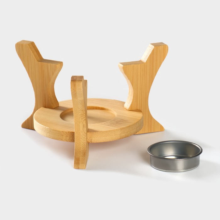 Чайник фарфоровый заварочный на подставке из бамбука BellaTenero «Тюльпан», 700 мл, цвет белый Чайник фарфоровый заварочный на подставке из бамбука BellaTenero «Тюльпан», 700 мл, цвет белый