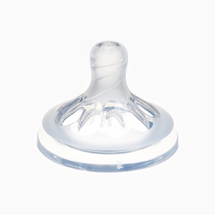 Соска на бутылочку M&B Natural, антиколиковая, от 6 мес.(Х), широкое горло Ø50 мм., быстрый поток, для густого питания, 2 шт.