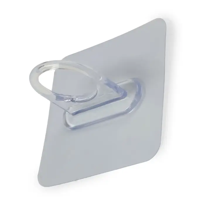 Держатель с клейкой поверхностью ТУНДРА, d=25 мм, 68×68 мм, прозрачный