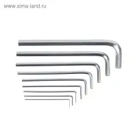 Набор ключей шестигранных ТУНДРА, удлиненных, CrV, 1.5 - 10 мм, 9 шт.