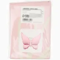 Воздушный шар фольгированный 37" "Нежная бабочка" розовый сатин