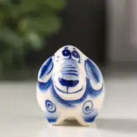 Фигурка фарфор &laquo;Боря барашек&raquo;, 4 см, гжель