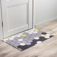 Коврик придверный Доляна &laquo;Гамма&raquo;, вырезной, грязезащитный, 60&times;90 см, серый