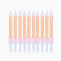 Свечи для торта «С Днём Рождения», оранжевые, 10 шт., 7,5 х 0,5 см Свечи для торта «С Днём Рождения», оранжевые, 10 шт., 7,5 х 0,5 см