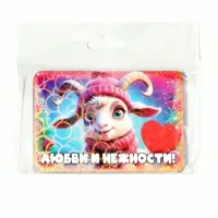 Магнит новогодний набор 2 шт. 2027 &laquo;Любви и нежности!&raquo; 9.6&times;6.7 см