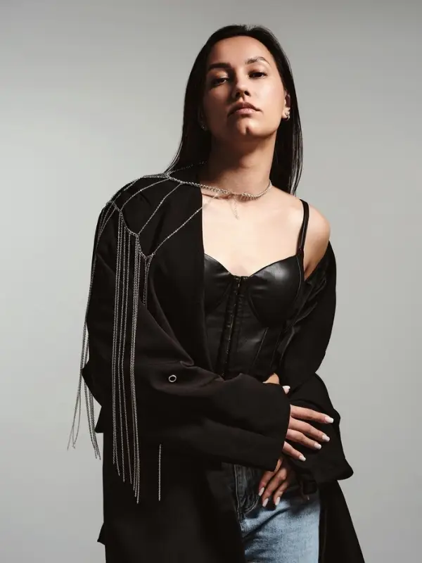 Бодичейн через плечо &laquo;Цепочка&raquo;, серебристый