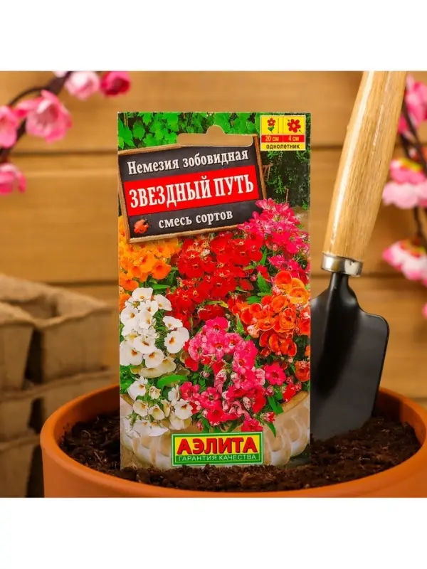 Набор семян Немезия "Звездный путь", смесь окрасок, О, 5 шт.