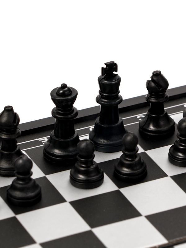 Шахматы 16 х 16  см, король h-2.8 см, d-1.2 см, доска и фигуры пластик Шахматы 16 х 16  см, король h-2.8 см, d-1.2 см, доска и фигуры пластик
