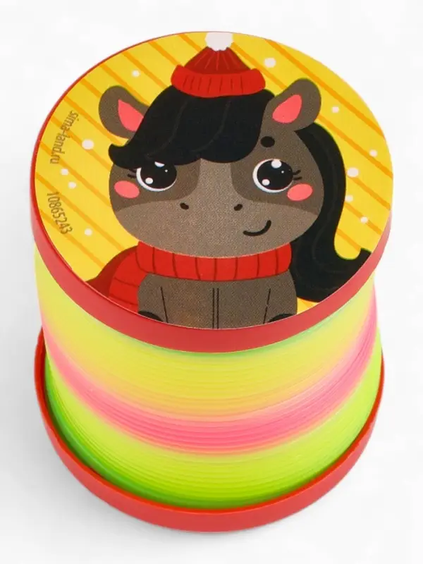 Funny toys Пружинка радуга  Funny toys Пружинка радуга "Веселая лошадка", цвета МИКС, d.-5см
