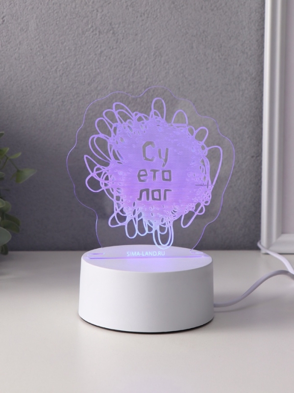 Светильник Светильник "Суетолог" LED RGB от сети RISALUX 9,5х13,2х14,6 см