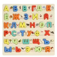 Русский деревянный АЛФАВИТ Развивающий сортер для детей