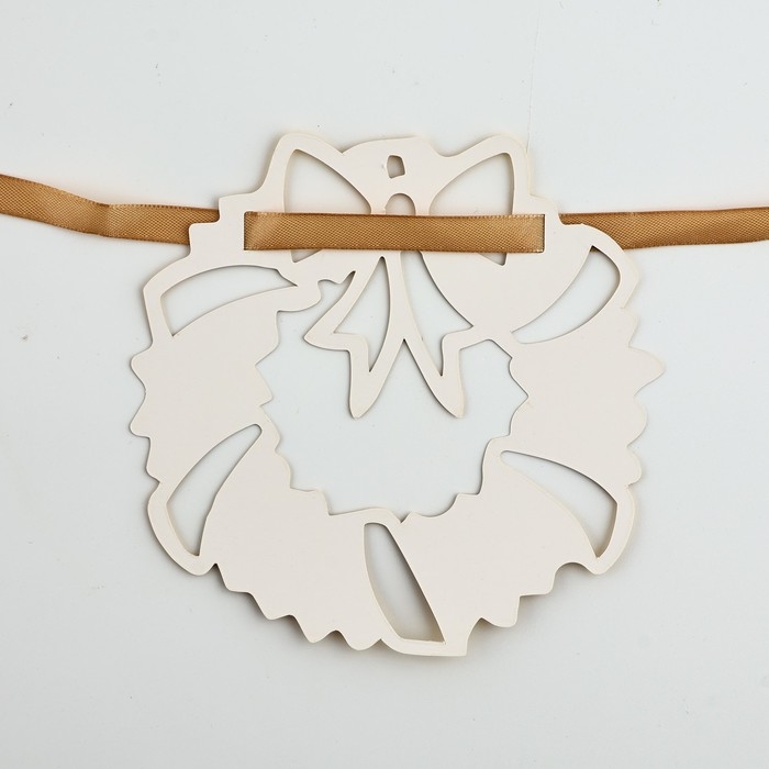 Гирлянда на ленте "Новогодняя", золото