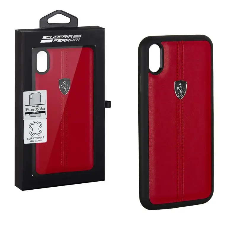 Чехол iPh XS MAX Ferrari DE КРАСНЫЙ Чехол iPh XS MAX Ferrari DE КРАСНЫЙ