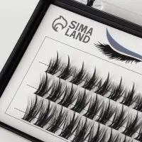 Набор накладных ресниц &laquo;Аниме&raquo;, пучки, 10, 12, 14 мм, чёрные