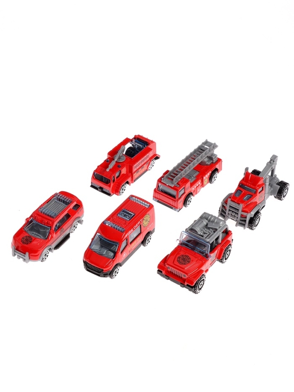 АВТОГРАД Парковка АВТОГРАД Парковка "Пожарный патруль", 6 машин, свет, звук, дым