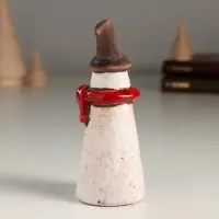 Сувенир керамика &laquo;Снеговик в цилиндре и красном шарфике&raquo; 4.2&times;4.3&times;11.5 см