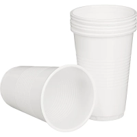 Стакан одноразовый 200мл белый, для хол/гор., КОМУС ПП 100шт/уп