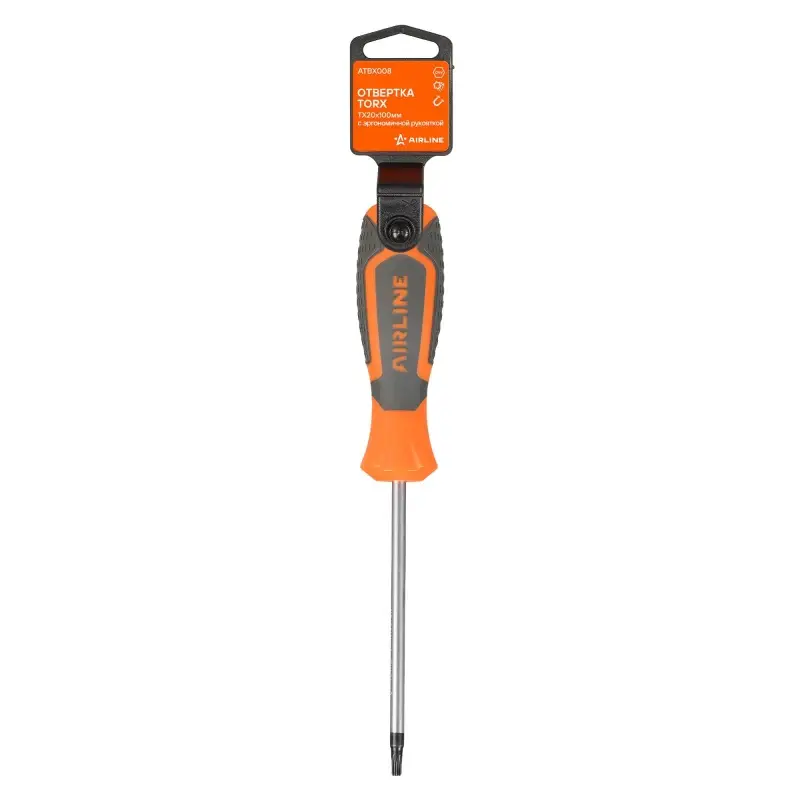 Отвертка TORX TX20x100мм, магнитный наконечник, пласт.подвес